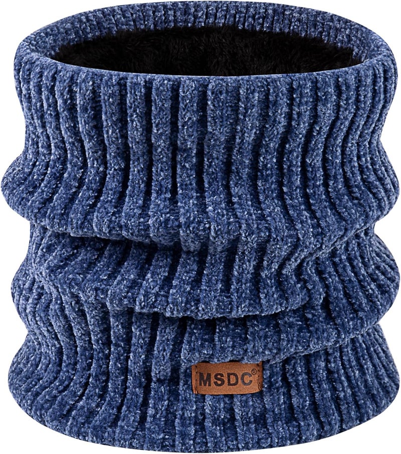MSDC Winter Scarf for Women Neck Gaiter Warmer Chenille Fleece Face Mask Covering for Cold Weather Gifts - Image 1